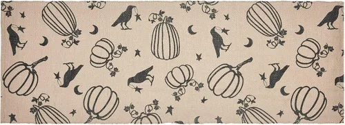 Vista 5 de VHC Brands Raven Harvest - Alfombra rústica para interiores y exteriores, 17 x 36 pulgadas