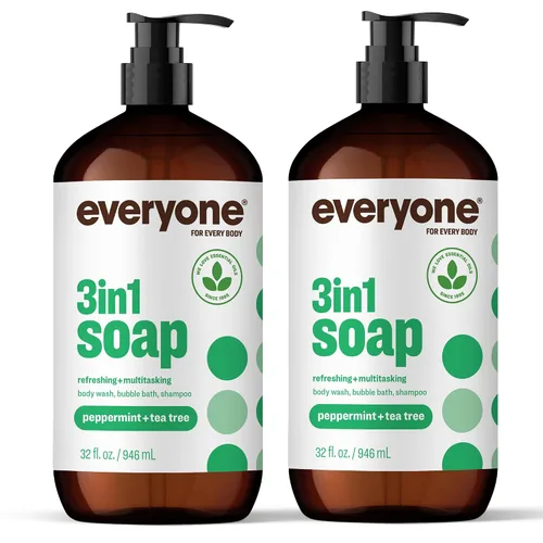 Vista 16 de Everyone Jabón 3 en 1, gel de baño, baño de burbujas, champú, 32 onzas (paquete de 2), cedro y cítricos, hecho con aceites esenciales para hombres