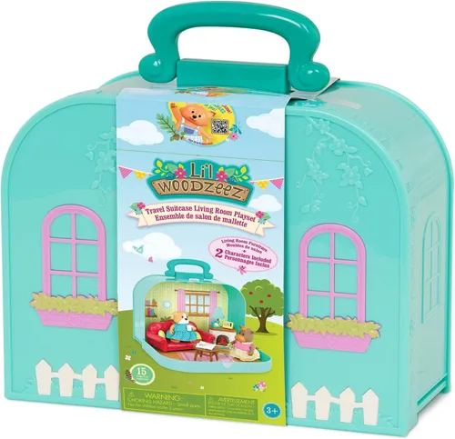 Vista 5 de Battat BATYJ Lil Woodzeez - Juego portátil - Muebles y figuras - Sofá chimenea y comida - Personajes de animales incluidos - Niños a partir de 3 años