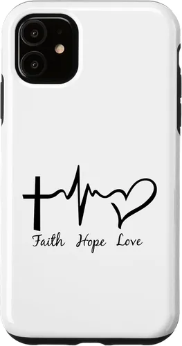 Vista 5 de Funda para iPhone 12/12 Pro Faith Hope & Love Christians