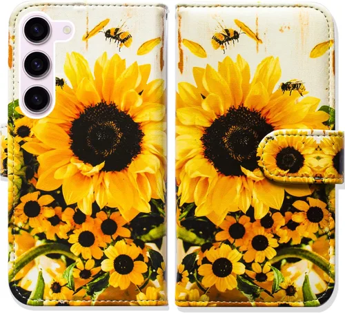 Vista 24 de Bcov Funda para Galaxy S23 Fe, funda de piel con tapa y función atril para Samsung Galaxy S23 FE
