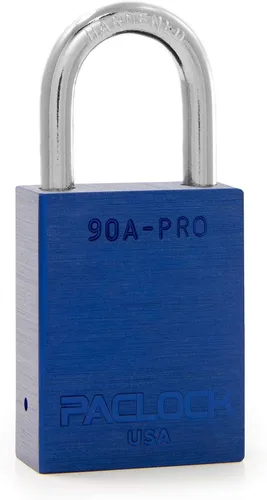 Vista 65 de PACLOCK Candado de la serie 90A-PRO, compre American Act obediente, aluminio anodizado marrón, cilindro de 7 pines de alta seguridad con 1 llave por