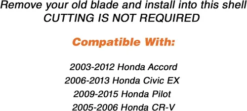 Vista 4 de Carcasa para llavero Honda Accord Civic Pilot y más (cambia tu hoja original)