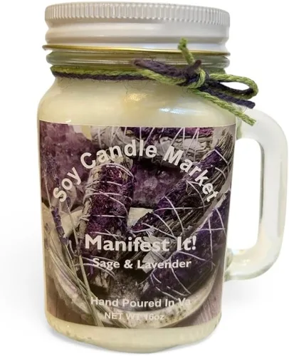 Vista 68 de Velas perfumadas de soja Velas hechas a mano y altamente aromáticas que queman hasta 85 horas en tarro de cristal, perfectas para decoración