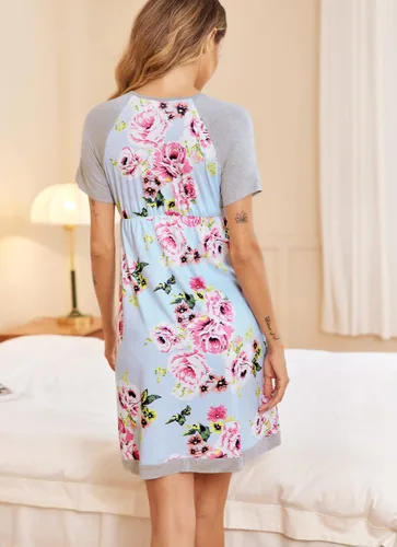 Vista 5 de Ekouaer - Vestido 3 en 1 Camisón de maternidad, parto, lactancia Ropa de maternidad para mujer