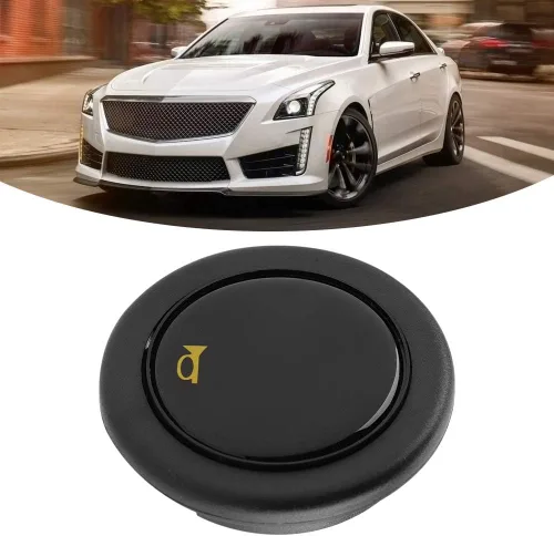 Vista 4 de Fydun Cubierta del altavoz del volante modificado para automóvil, botón de bocina, botón de altavoz estándar ilimitado, botón universal modificado