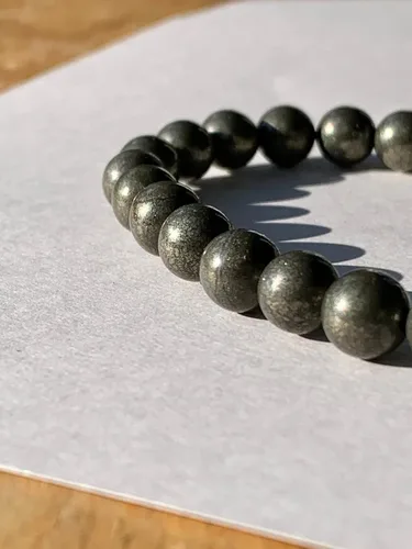 Vista 5 de DHYANARSH Pulsera original de la pirita, joyería de la astronomía, AAA con el hilo ajustable del tamaño, Gema Piedra, Ágata