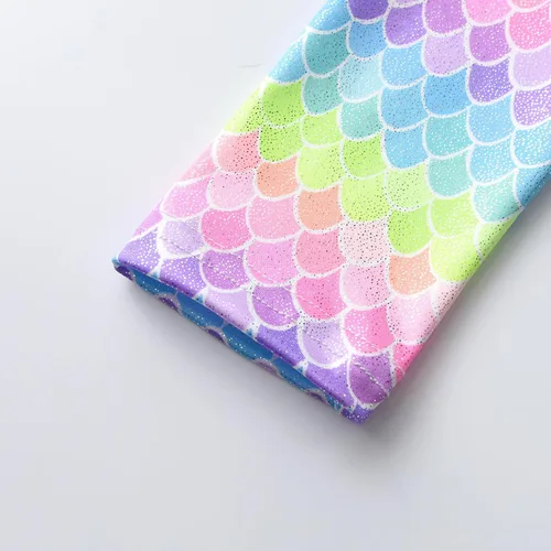 Vista 7 de VIKITA Leggings elásticos para niñas con escamas brillantes, pantalones ajustados de colores elegantes para fiesta de cumpleaños de 2 a 12 años