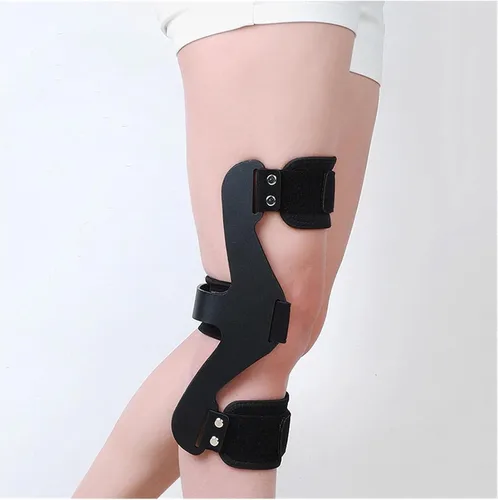 Vista 7 de Soporte inmovilizador fijo de rodilla, ortesis de hiperextensión de rodilla, se usa en 10 segundos, diseño antirotación, ligero y cómodo