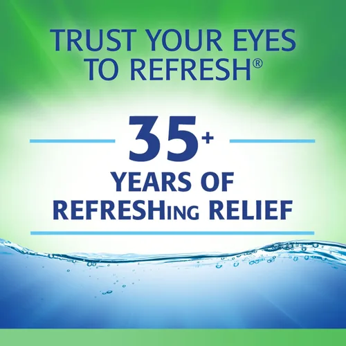 Vista 3 de Gotas lubricantes oculares Refresh Tears para ojos secos, 0.5 fl oz estériles