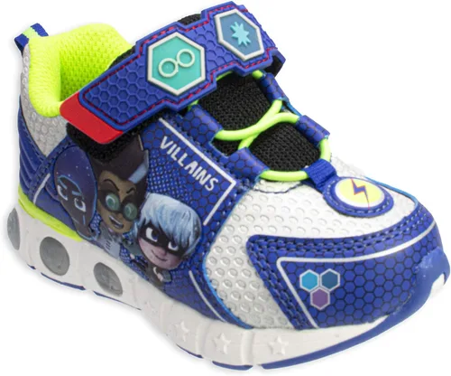 Vista 3 de PJ Masks Zapatos iluminados para niños pequeños zapatos deportivos con correa de gancho y bucle talla 5 a talla 10