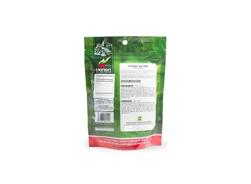 Vista 3 de Hanan Peruvian Secrets Hojas de Sen - Té de hierbas Hojas de sena 100% naturales 1.06 oz / 30 g Ayuda naturalmente a aliviar suavemente
