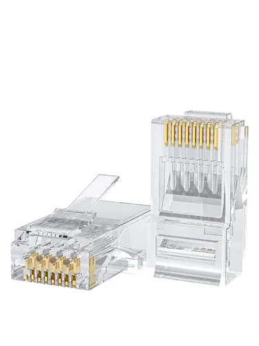 Vista 11 de CableCreation Conectores RJ45, enchufe modular Cat 6A RJ45 (juego de tres piezas), conector de red UTP para cable sólido y cable estándar