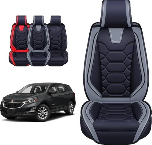 Vista 8 de OASIS AUTO Fundas de asiento de ajuste personalizado compatibles con Chevy Equinox (2010-2026), protector de piel sintética impermeable, accesorios