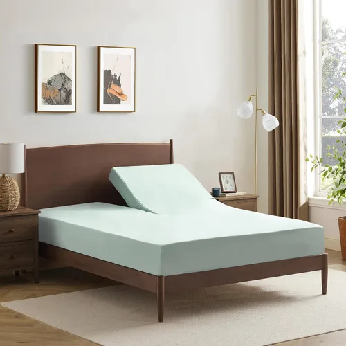 Vista 8 de Juego de sábanas extrasuaves de tamaño individual, ropa de cama transpirable y lujosa con correas elásticas integradas para las esquinas, colección