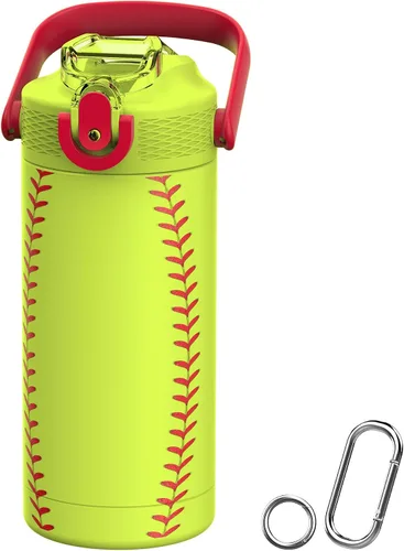 Vista 15 de MYFOREST - Botella de agua aislada para niños de 14 onzas / 13.5 fl oz, forro sin olor, 3D Touch No Plastic Taste, Surgical Steel - No Chemical