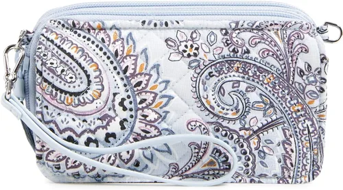 Vista 23 de Vera Bradley - Bolso cruzado de algodón todo en uno con protección RFID para mujer Amatista Plaid - Algodón Reciclado