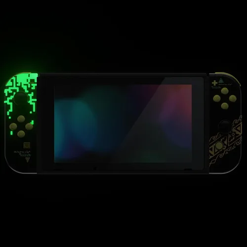 Vista 5 de eXtremeRate Botones de carcasa de repuesto para Nintendo Switch, placa trasera para consola de interruptores, carcasa con botones de juego completo