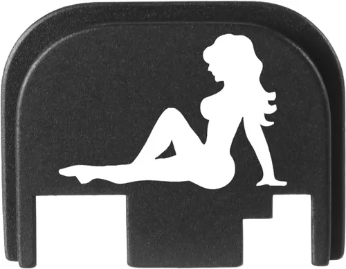 Vista 52 de NDZ Performance Gen 1-4 Rear Slide Cover Plate for Glock 9mm .40 .357 .45 Laser Engraved Popular Images in Black Aluminum - Choose Image