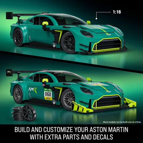 Vista 3 de Mattel Brick Shop Hot Wheels ’24 Aston Martin Vantage GT3 Building Set