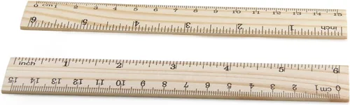 Vista 5 de Utoolmart 2 reglas rectas de madera, regla de escala de doble cara de 6 pulgadas, herramienta de medición para ingeniería, arquitecto de oficina
