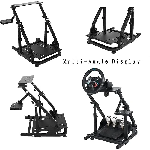 Vista 5 de Hottoby G920G29 Racing Wheel Stand fit for Logitech G27G25G923 Gaming Wheel Stand fit for ThrustmasterPCPS4 Racing Simulator Frame Compatible,Wheel