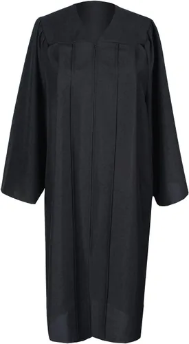Vista 2 de GraduationForYou Bata de graduación unisex para adultos, color blanco y negro