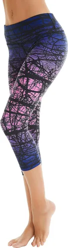 Vista 3 de COOLOMG Pantalones de yoga para mujer, mallas capri para correr, leggings de tiro bajo, entrenamiento, gimnasio con bolsillos ocultos
