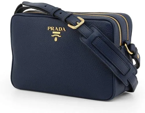 Vista 2 de Prada Bandolera Vitello Phenix de piel azul marino para mujer 1BH079