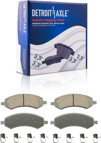 Vista 5 de Detroit Axle - Pastillas de Freno Delantero Izquierdo Reemplazo de Pinza de Disco para Dodge Ram 1500 Dakota Mitsubishi Raider - Juego de 3 piezas