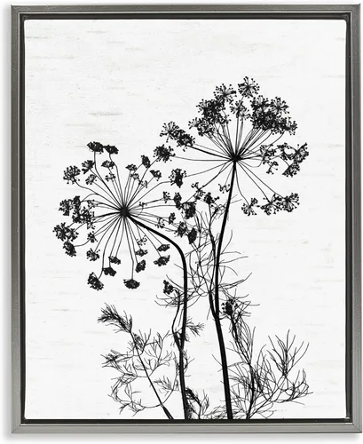 Vista 13 de Stupell Industries Variadas hierbas botánicas patrón casual de abedul de flores silvestres, diseño con letras y forro Enmarcado en blanco