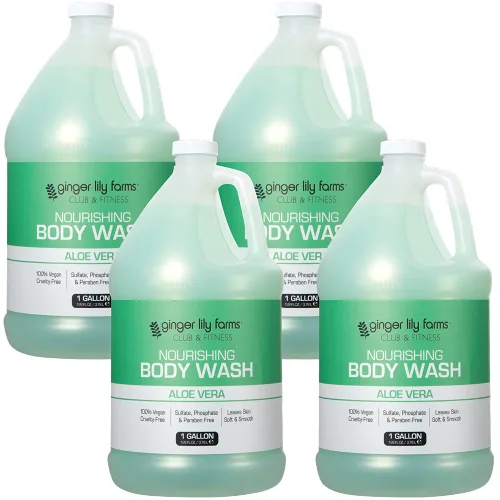 Vista 10 de Ginger Lily Farms Club & Fitness Gel de Ducha Corporal Nutritivo, 100% Vegano y Libre de Crueldad, Gel de Baño y Ducha para Hombres y Mujeres, Aroma