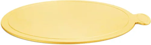 Vista 3 de 100 piezas de 3.1 pulgadas de mini tableros para pastel y mousse, base para cupcakes dorada de 8 cm