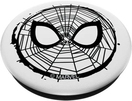 Vista 2 de Máscara de Spider-Man de Marvel, agarre y soporte para teléfonos y tabletas, Negro