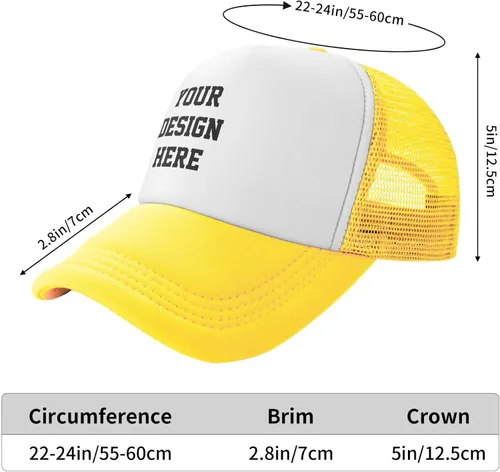 Vista 6 de Custom Hat Your Design Here Custom Hat Design Your Own Classic Mens Womens Trucker Hat