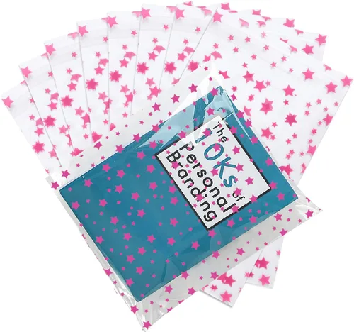 Vista 44 de 100 bolsas de regalo con estampado de estrellas de 3 x 5 pulgadas, bolsas de regalo de celofán, bolsas de regalo de celofán, bolsas de regalo