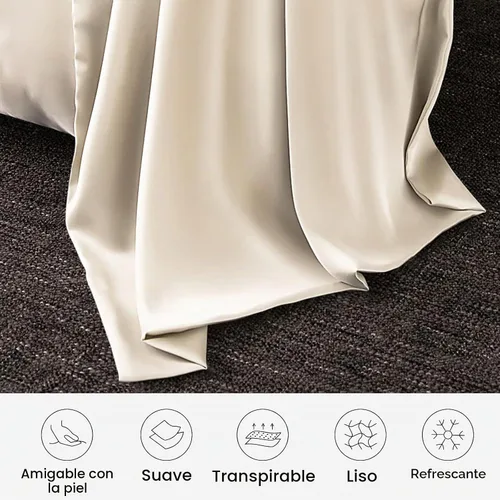 Vista 3 de Juego de 2 fundas de almohada de seda 100% de tamaño estándar, fundas de almohada de seda de morera para cabello y piel, juego de 2, seda de la más