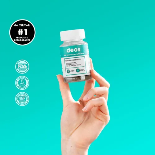 Vista 2 de DEOS® Suplemento desodorante interno [control natural de olores] – Cápsulas desodorizantes de cuerpo completo para la salud intestinal y de la piel