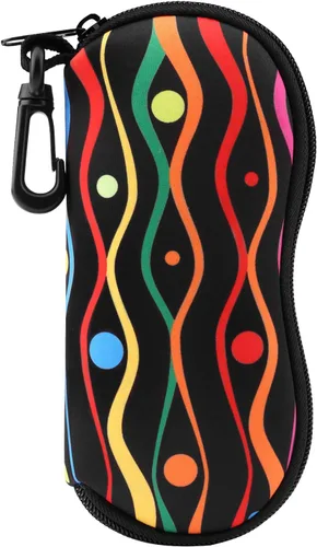 Vista 67 de MoKo - Estuche suave, ultra ligero, de neopreno, para lentes de sol, con cremallera y clip para cinturón