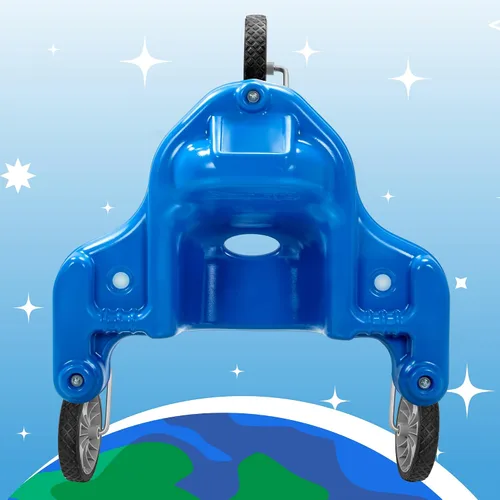 Vista 3 de Simplay3 Galaxy Glider - Juguete de montar para niños pequeños y niños de 1-1/2 a 5 años, juguete sensorial giratorio de 360 grados para niños, azul
