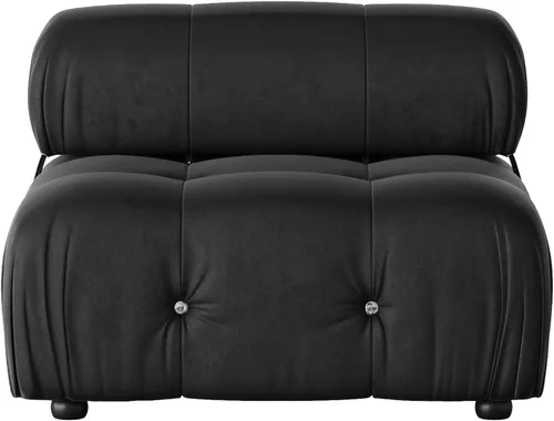 Vista 23 de Sofá modular seccional, sofá de terciopelo, asiento medio, beige