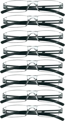 Vista 39 de VisionGlobal 2 pares de anteojos de lectura, anteojos con filtro de luz azul, anteojos de lectura para computadora para mujeres y hombres, marco