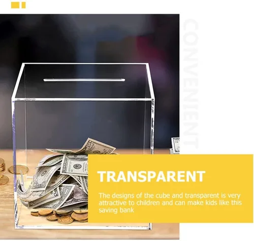 Vista 8 de 1 alcancía, caja de cambio de punta para niños y niñas, 4.7 x 4.7 x 4.7 in