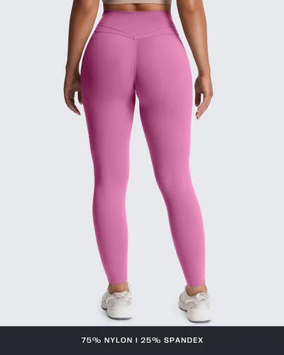 Vista 8 de Aoxjox Trinity - Pantalones de yoga de cintura alta con bolsillos para mujer, control de abdomen, cintura cruzada, leggings de entrenamiento suaves