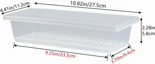 Vista 4 de Recipiente de almacenamiento de alimentos, recipientes de plástico para alimentos con placa de drenaje extraíble y tapa, contenedores