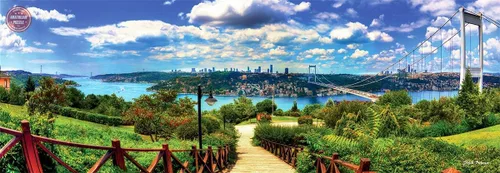 Vista 2 de Anatolian Puzzle - Bosphorus from Otagtepe, rompecabezas de 1000 piezas, 1028, marrón/a (ANA1028)