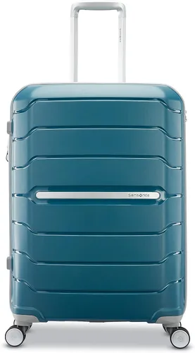 Vista 53 de Samsonite Freeform de carcasa rígida expandible con ruedas giratorias dobles, Negro