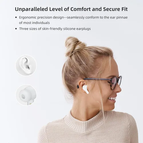 Vista 7 de ANFIER Auriculares traductores de idiomas compatibles con 144 idiomas y acentos, traducción de música y llamadas, dispositivo de traductor