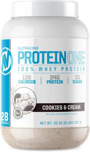 Vista 18 de NutraOne ProteinOne Whey Protein Promueve la recuperación y desarrolla músculo con un batido de proteínas en polvo para hombres y mujeres