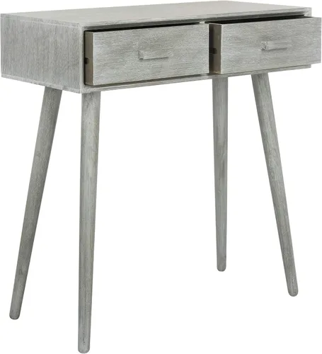 Vista 11 de Safavieh Home Dean Mid-Century Modern - Consola negra de 2 cajones